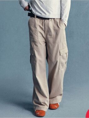 Cotton On Men's Super Baggy Cargo Pants - Light Tan